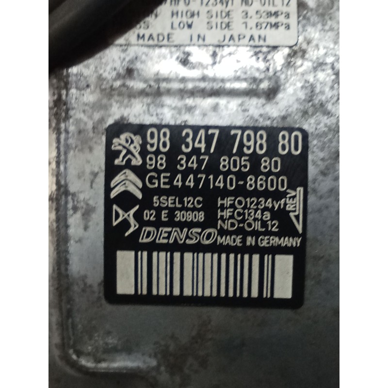 Recambio de compresor aire acondicionado para opel crossland x / crossland (p17, p2qo) 1.2 (75) referencia OEM IAM 9834779880 98