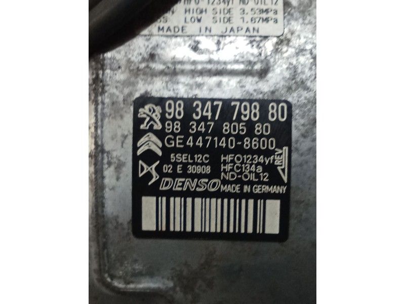 Recambio de compresor aire acondicionado para opel crossland x / crossland (p17, p2qo) 1.2 (75) referencia OEM IAM 9834779880 98