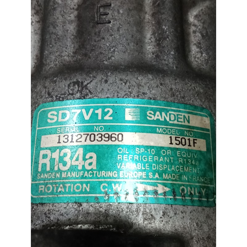 Recambio de compresor aire acondicionado para peugeot 206 hatchback (2a/c) 1.6 i referencia OEM IAM 1312703960 1501F 98