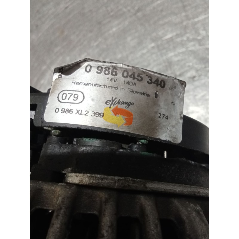Recambio de alternador para audi a4 b7 (8ec) 2.0 tdi 16v referencia OEM IAM 0986045340 140A 05