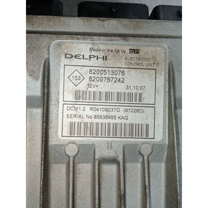 Recambio de centralita motor uce para renault clio ii (bb_, cb_) 1.5 dci (b/cb3m) referencia OEM IAM 8200513076 8200767242 85838