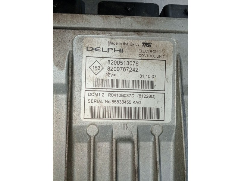 Recambio de centralita motor uce para renault clio ii (bb_, cb_) 1.5 dci (b/cb3m) referencia OEM IAM 8200513076 8200767242 85838