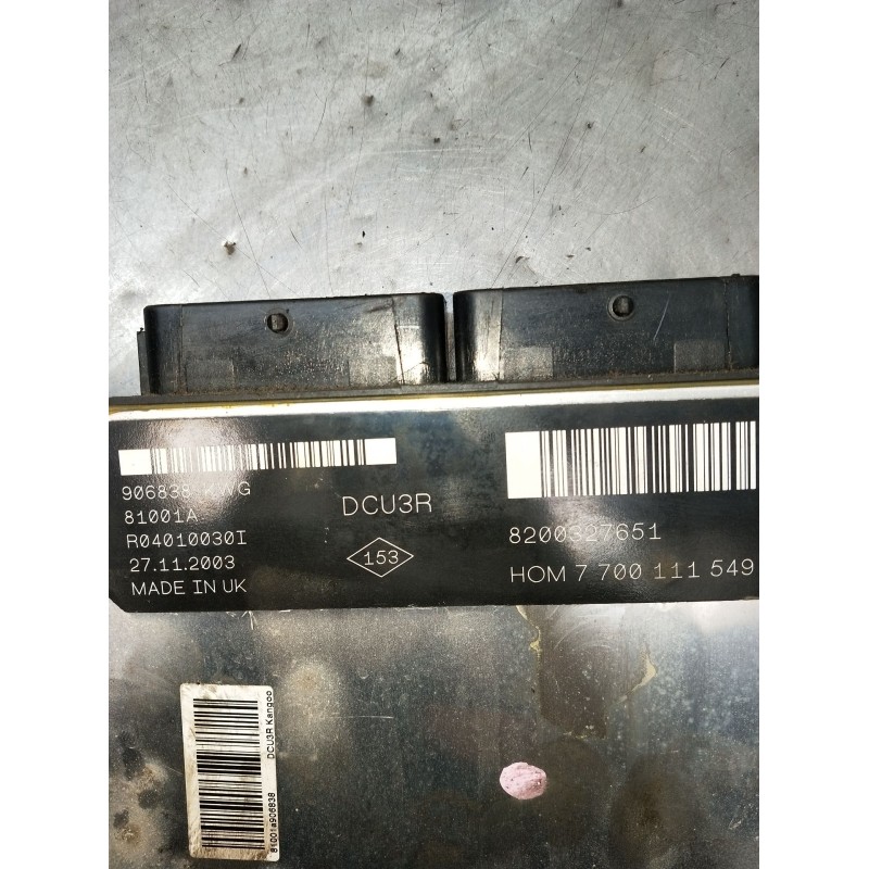 Recambio de centralita motor uce para renault kangoo express (fc0/1_) d 65 1.9 (fc0e, fc02, fc0j, fc0n) referencia OEM IAM 82003