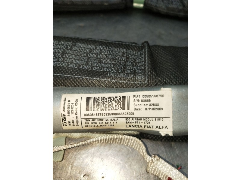 Recambio de airbag cortina delantero derecho para alfa romeo mito (955_) 1.4 (955axb1b) referencia OEM IAM 00505168750  2008