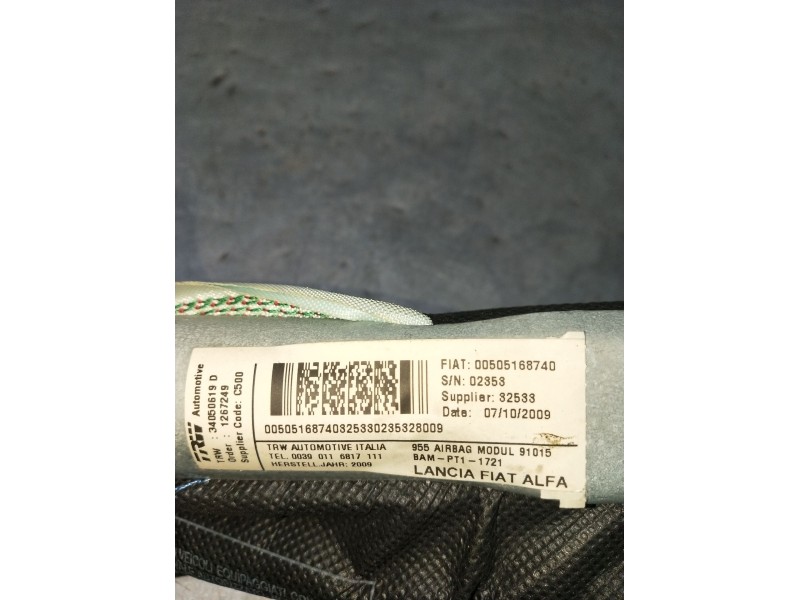 Recambio de airbag cortina delantero izquierdo para alfa romeo mito (955_) 1.4 (955axb1b) referencia OEM IAM 00505168740  2008
