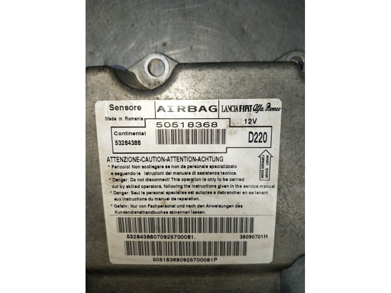 Recambio de kit airbag para alfa romeo mito (955_) 1.4 (955axb1b) referencia OEM IAM 50518368  2008