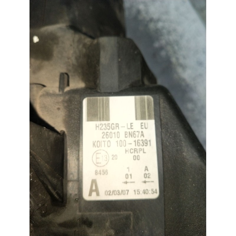 Recambio de faro derecho para nissan almera ii hatchback (n16) 2.2 dci referencia OEM IAM H235GRLE 26010BN67A 2002