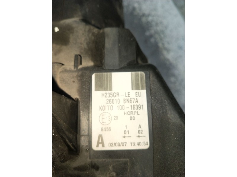 Recambio de faro derecho para nissan almera ii hatchback (n16) 2.2 dci referencia OEM IAM H235GRLE 26010BN67A 2002