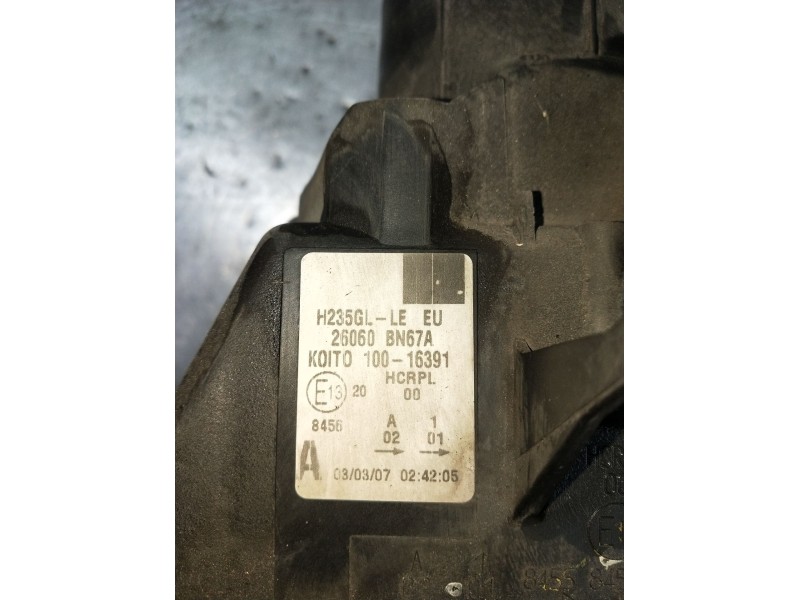 Recambio de faro izquierdo para nissan almera ii hatchback (n16) 2.2 dci referencia OEM IAM H235GLLE 26060BN67A 2002