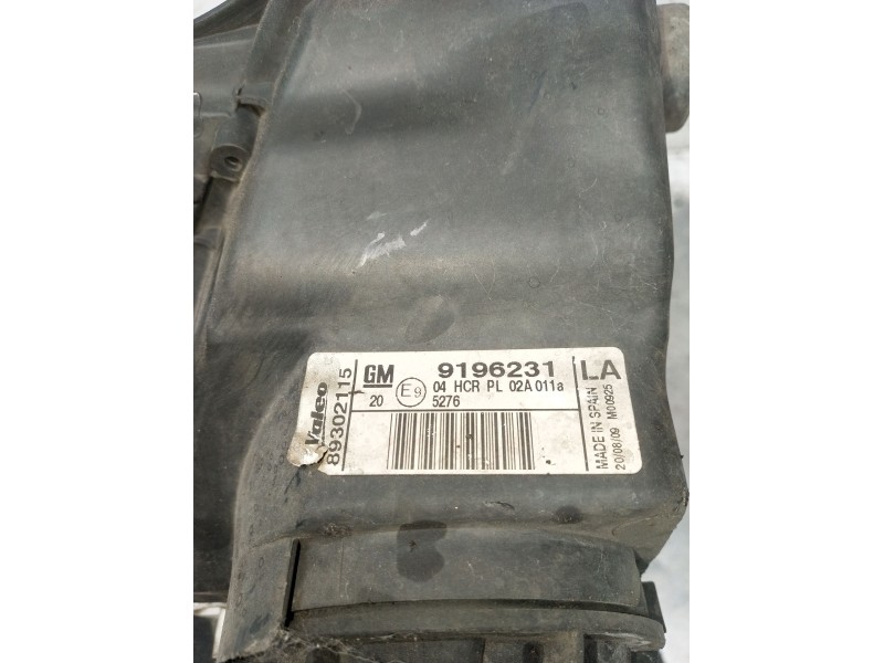 Recambio de faro izquierdo para opel combo furgoneta/monovolumen 1.7 di 16v referencia OEM IAM 9196231  2001