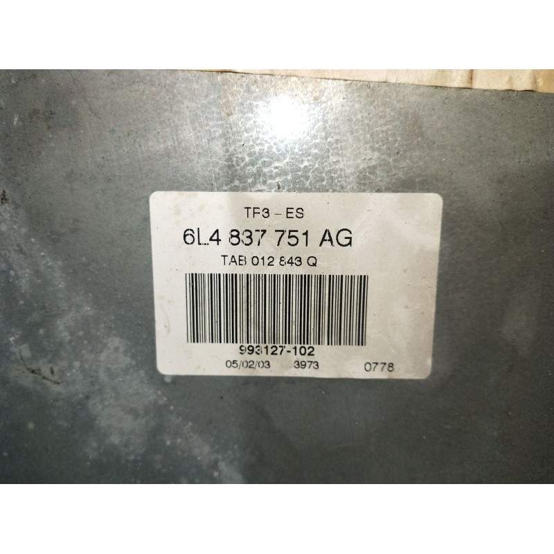 Recambio de elevalunas delantero izquierdo para seat cordoba (6l2) 1.9 tdi referencia OEM IAM  5P 2006