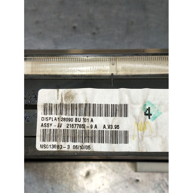 Recambio de pantalla multifuncion para nissan almera ii hatchback (n16) 2.2 dci referencia OEM IAM 21677652  2002