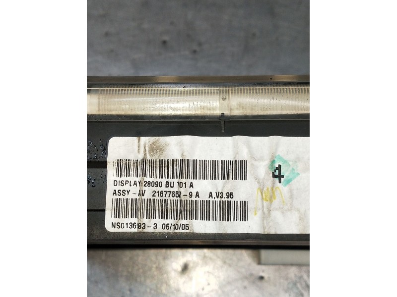 Recambio de pantalla multifuncion para nissan almera ii hatchback (n16) 2.2 dci referencia OEM IAM 21677652  2002