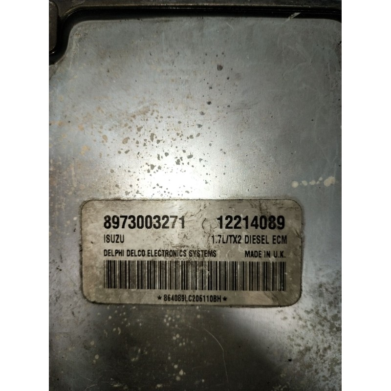 Recambio de centralita motor uce para opel combo furgoneta/monovolumen 1.7 di 16v referencia OEM IAM 8973003271 12214089 2001