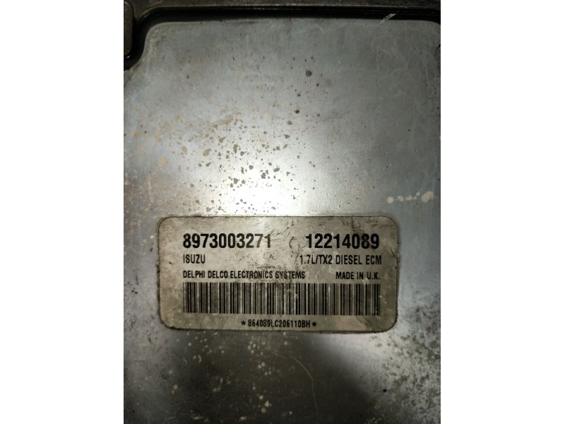 Recambio de centralita motor uce para opel combo furgoneta/monovolumen 1.7 di 16v referencia OEM IAM 8973003271 12214089 2001