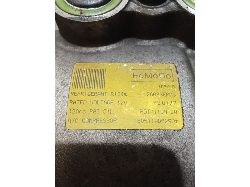 Recambio de compresor aire acondicionado para ford fiesta vi (cb1, ccn) 1.6 tdci referencia OEM IAM 8V5119D6290 2008SEP06 08