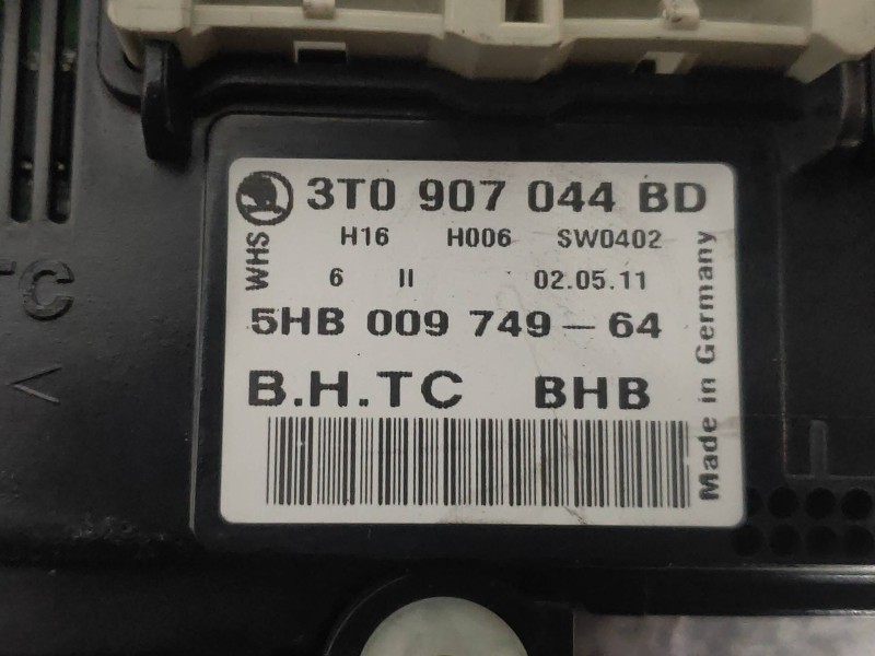 Recambio de mando calefaccion / aire acondicionado para skoda suberb (3t4) exclusive referencia OEM IAM 3T0907044BD 5HB00974964 