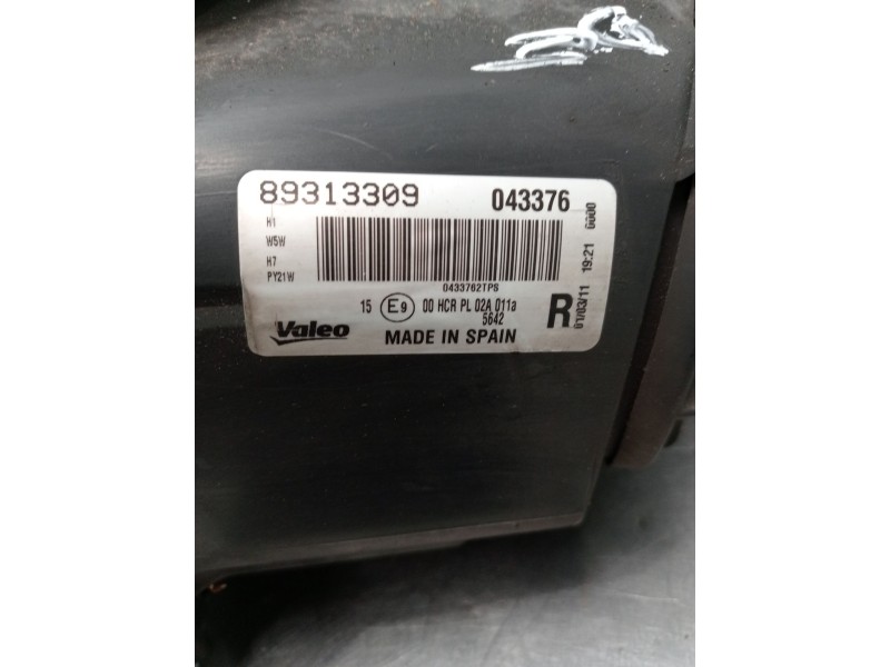 Recambio de faro derecho para opel corsa d (s07) 1.2 (l08, l68) referencia OEM IAM 89313309 043376 2006