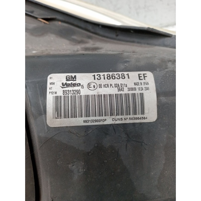 Recambio de faro izquierdo para opel corsa d (s07) 1.2 (l08, l68) referencia OEM IAM 13186381 89313290 2006