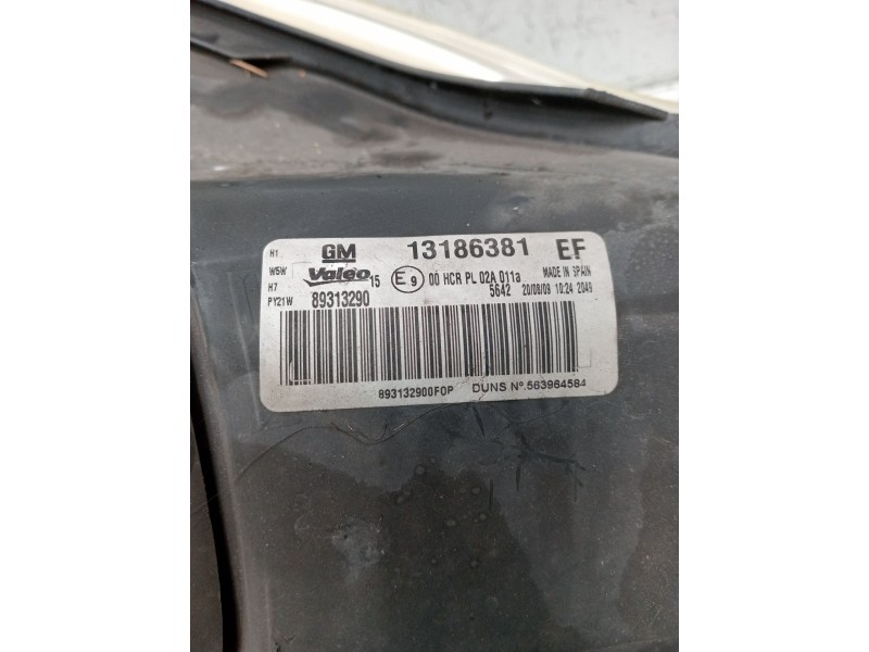 Recambio de faro izquierdo para opel corsa d (s07) 1.2 (l08, l68) referencia OEM IAM 13186381 89313290 2006