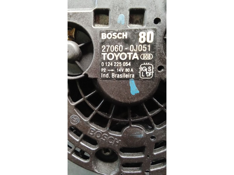 Recambio de alternador para toyota yaris (_p9_) 1.3 vvt-i (scp90_) referencia OEM IAM 0124225054 270600J051 05 80A