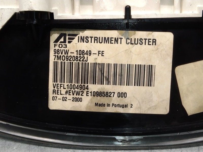 Recambio de cuadro instrumentos para seat alhambra (7v8) sxe referencia OEM IAM 7M0920822J 98VW10849FE 