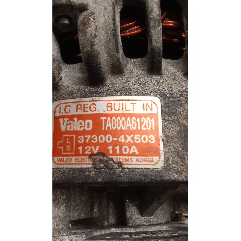 Recambio de alternador para kia carnival ii (gq) 2.9 crdi referencia OEM IAM 373004X503 TA000A61201 CAL32114GS 01 110A