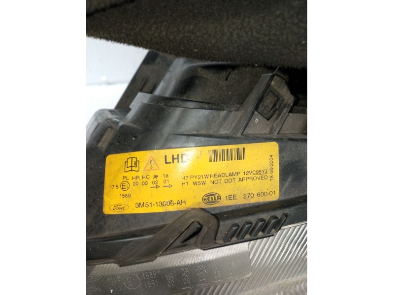 Recambio de faro izquierdo para ford focus c-max (dm2) 1.6 tdci referencia OEM IAM 3M5113006AH 1EE27060001 2003