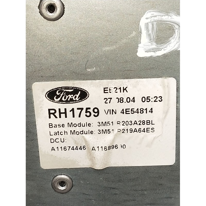 Recambio de elevalunas delantero derecho para ford focus c-max (dm2) 1.6 tdci referencia OEM IAM RM51R203A28BL 5P 2003