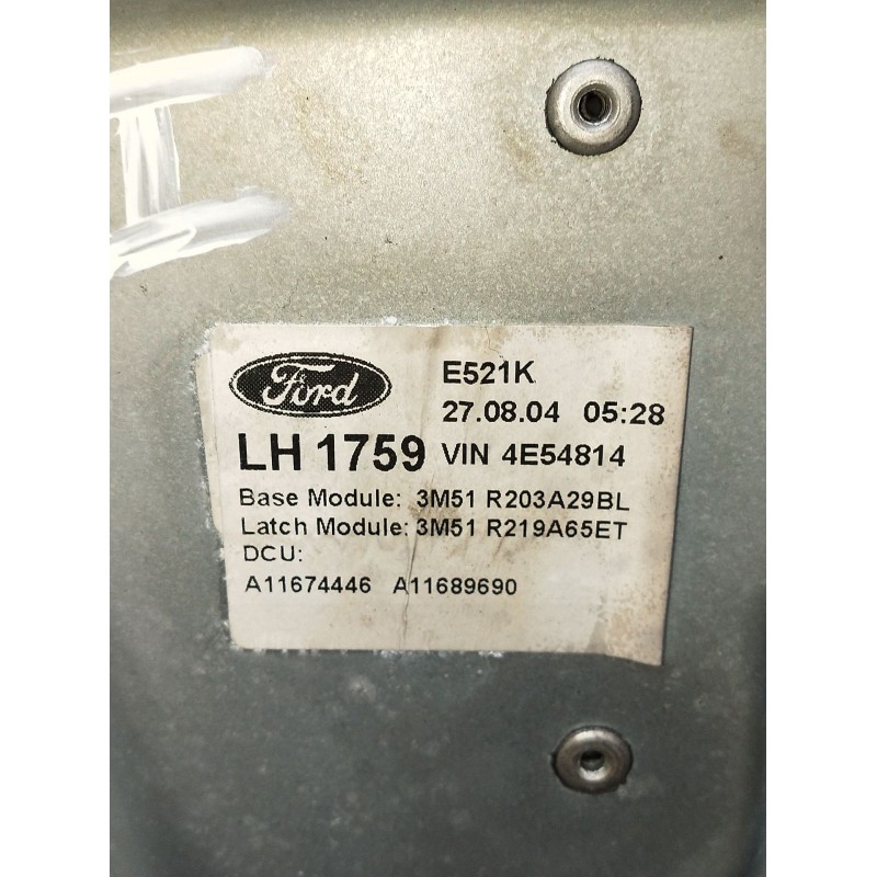 Recambio de elevalunas delantero izquierdo para ford focus c-max (dm2) 1.6 tdci referencia OEM IAM 3M51R203A29BL 5P 2003