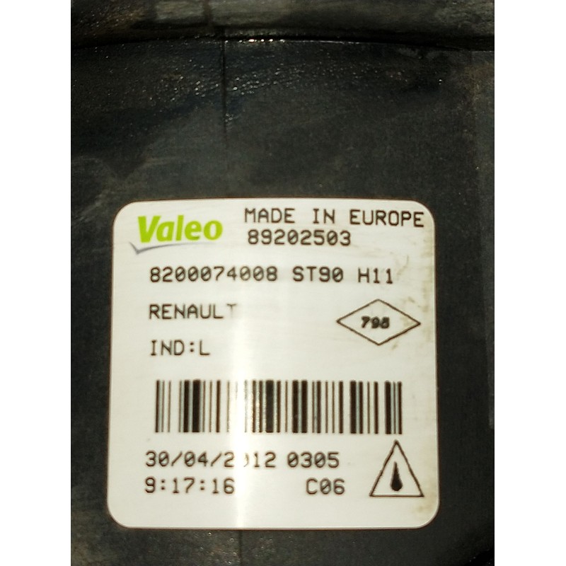 Recambio de faro antiniebla derecho para renault megane iii grandtour (kz0/1) 1.5 dci (kz09, kz0d, kz1g, kz29, kz14, kz1w, kz10,