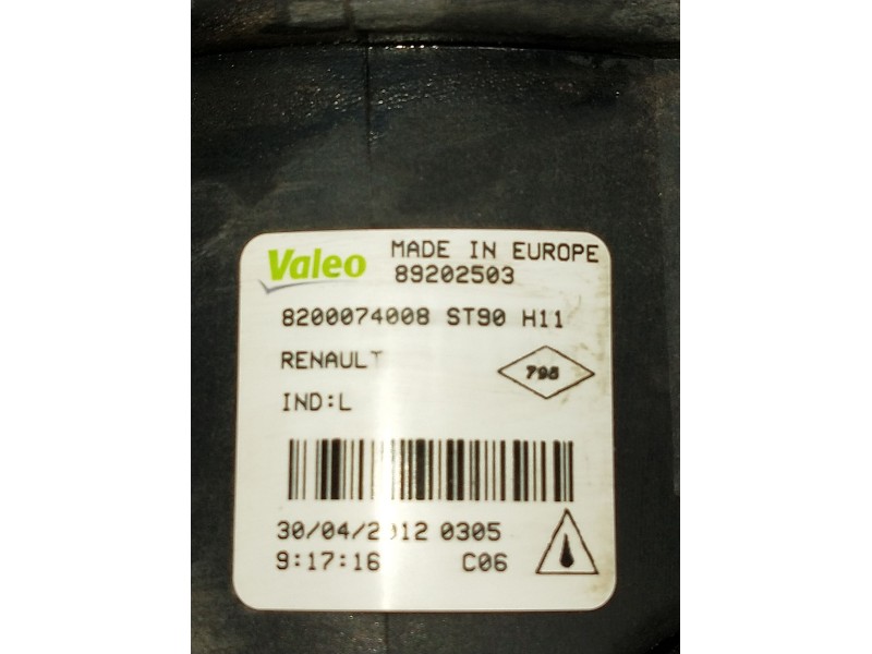 Recambio de faro antiniebla derecho para renault megane iii grandtour (kz0/1) 1.5 dci (kz09, kz0d, kz1g, kz29, kz14, kz1w, kz10,