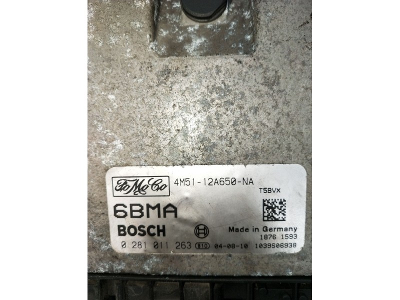 Recambio de centralita motor uce para ford focus c-max (dm2) 1.6 tdci referencia OEM IAM 0281011263 4M5112A650NA 1039S06938 2003