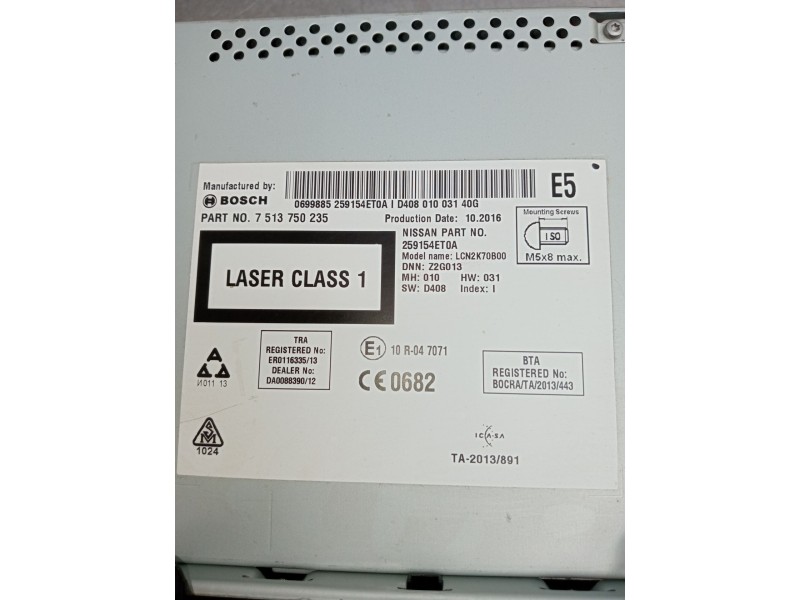 Recambio de sistema audio / radio cd para nissan x-trail iii (t32_, t32r, t32rr) 1.6 dci all mode 4x4-i (nt32) referencia OEM IA