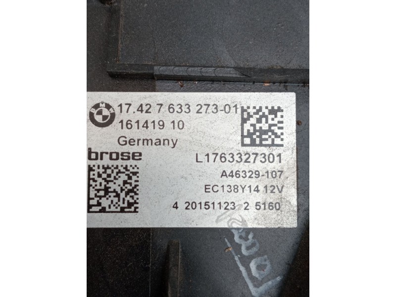 Recambio de electroventilador para bmw 5 (f10) 520 d referencia OEM IAM 1742763327301 16141910 A46329107 2014