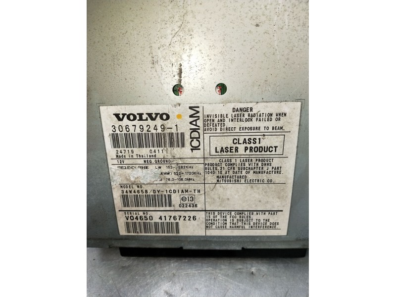 Recambio de sistema audio / radio cd para volvo v50 (545) 2.0 d referencia OEM IAM 306792491 V0465041767226 2004