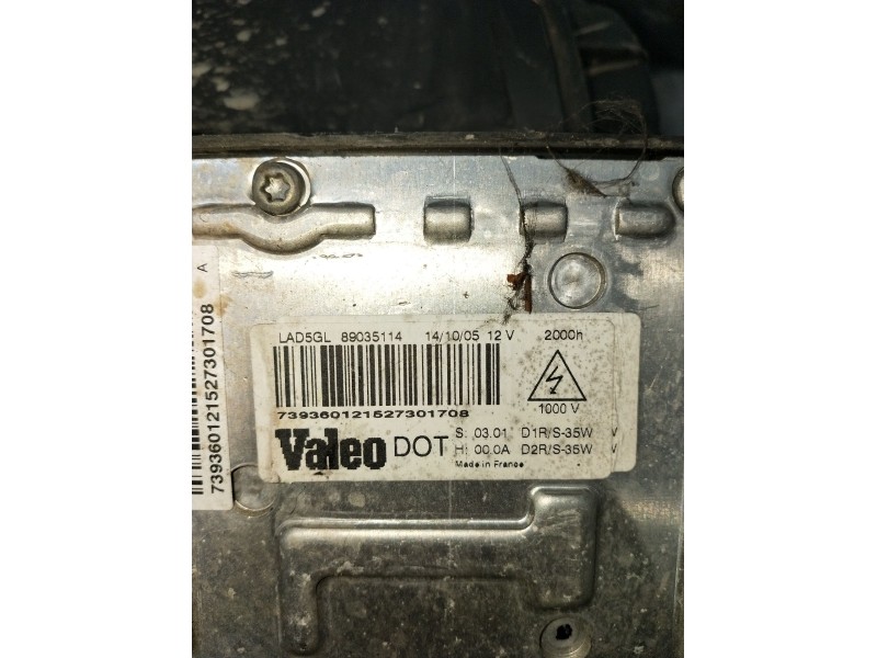 Recambio de faro izquierdo para peugeot 607 (9d, 9u) 2.7 hdi 24v referencia OEM IAM 89035114 XENON 2004