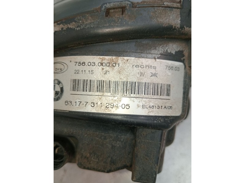Recambio de faro antiniebla derecho para bmw 5 (f10) 520 d referencia OEM IAM 7560300001 6317731129405 2014