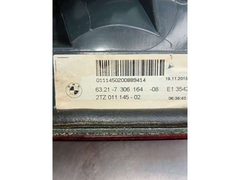 Recambio de piloto trasero derecho interior para bmw 5 (f10) 520 d referencia OEM IAM 6321730616408 2TZ01114502 2014