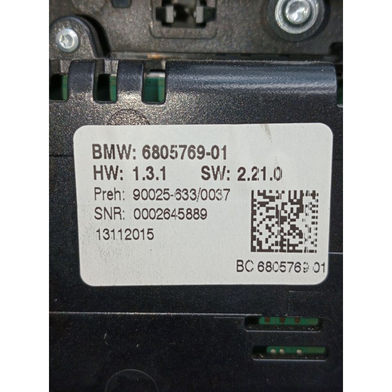 Recambio de mando calefaccion / aire acondicionado para bmw 5 (f10) 520 d referencia OEM IAM 680576901 900256330037 0002645889 2