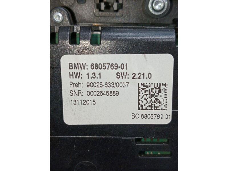 Recambio de mando calefaccion / aire acondicionado para bmw 5 (f10) 520 d referencia OEM IAM 680576901 900256330037 0002645889 2