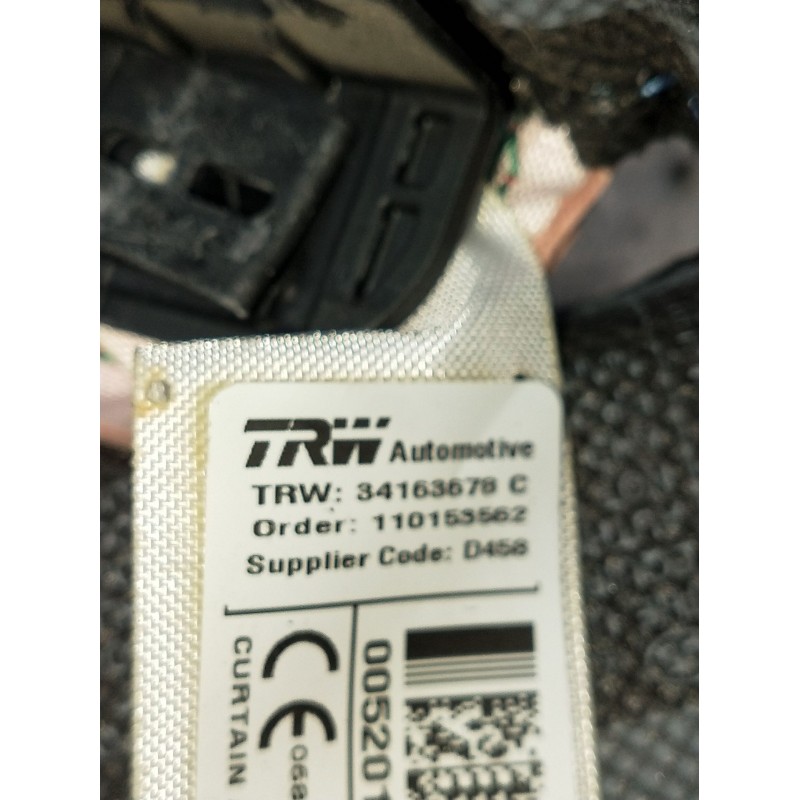 Recambio de airbag cortina delantero derecho para fiat panda (312_, 319_) 1.2 (312pxa1a) referencia OEM IAM 34163678C 110153562 