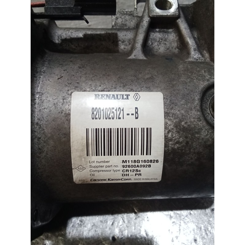 Recambio de compresor aire acondicionado para dacia dokker furgoneta/monovolumen 1.5 dci (feaj) referencia OEM IAM 8201025121  