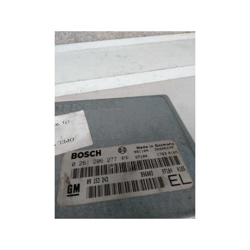 Recambio de centralita motor uce para opel vectra b berlina básico (1999) referencia OEM IAM 0261206277 09153243 EL