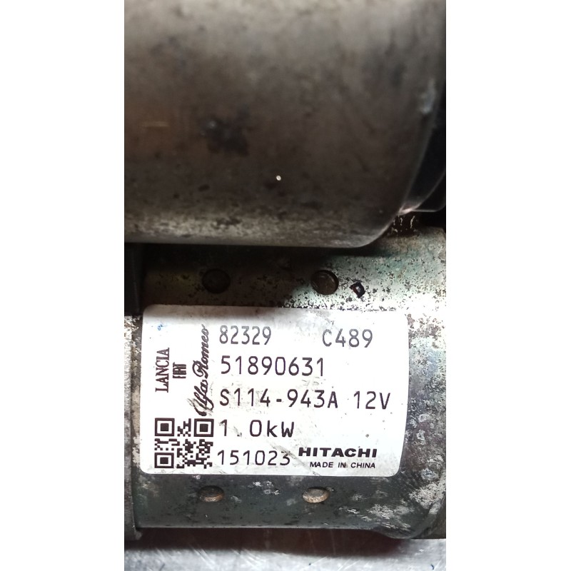 Recambio de motor arranque para fiat panda (312_, 319_) 1.2 (312pxa1a) referencia OEM IAM 51890631 S114943A 12