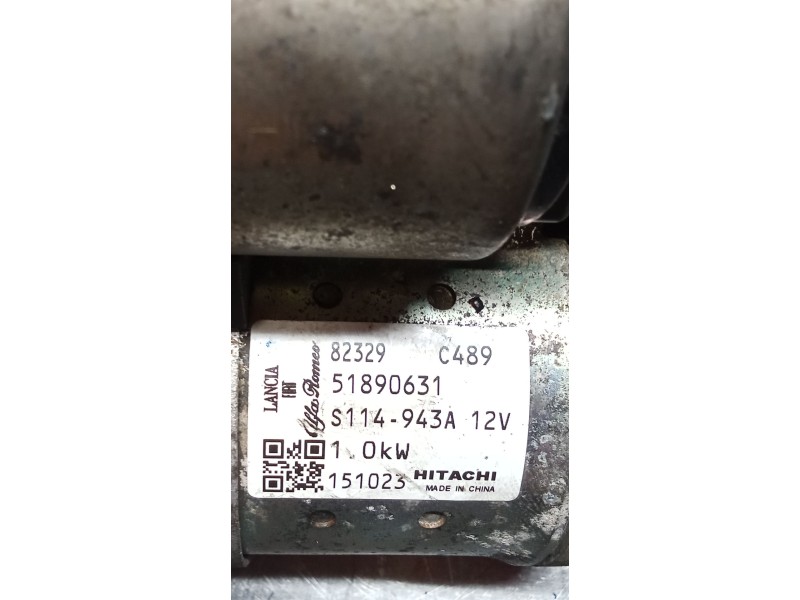 Recambio de motor arranque para fiat panda (312_, 319_) 1.2 (312pxa1a) referencia OEM IAM 51890631 S114943A 12