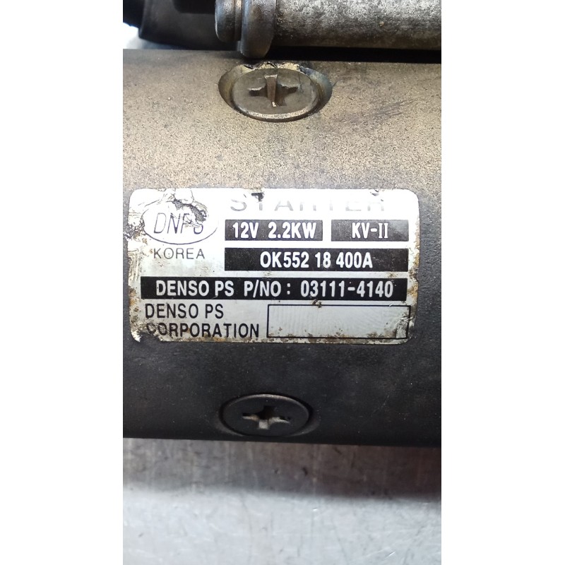 Recambio de motor arranque para kia carnival ii (gq) 2.9 crdi referencia OEM IAM 031114140 OK55218400A 01