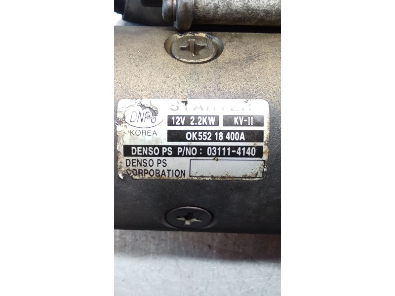 Recambio de motor arranque para kia carnival ii (gq) 2.9 crdi referencia OEM IAM 031114140 OK55218400A 01