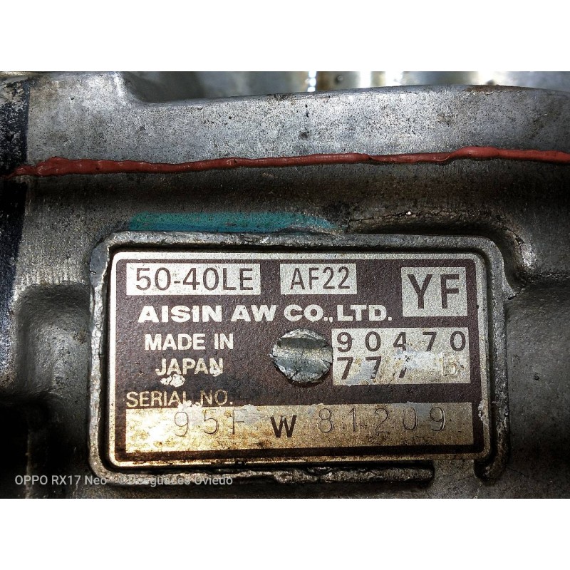 Recambio de caja cambios para opel vectra b berlina 2.5 v6 cat (l80) referencia OEM IAM AF22 90470777B 5040LE 95FW81209