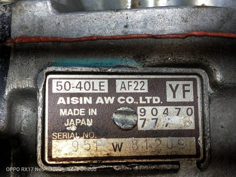 Recambio de caja cambios para opel vectra b berlina 2.5 v6 cat (l80) referencia OEM IAM AF22 90470777B 5040LE 95FW81209